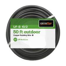 Marmon Home Improvement 50 ft. 10/2 Gray Solid CerroMax Copper UF-B Cable with Ground Wire (50', Gray)