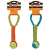 Boss PetEdge Chomper Braided Nylon Tennis Ball Tugs Dog Toy