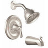 Banbury Tub / Shower Faucet Handle, Spout & Showerhead, Brushed Nickel