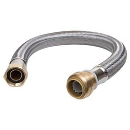 12-In. Stainless Steel Braided Water Heater Connector, Lead-Free, 3/4 x 3/4 FIP