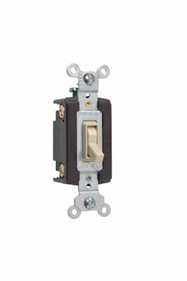 Pass & Seymour Trademaster® Grounding Toggle Switch, 15A/120V Ivory (15A/120V, Ivory)