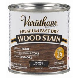 Fast Dry Interior Wood Stain, Oil-Based, Dark Walnut, 1/2-Pt.