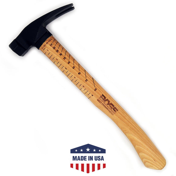Boss Hammers Steel Hybrid Hickory Handle Hammer Smooth Face (18 Oz)