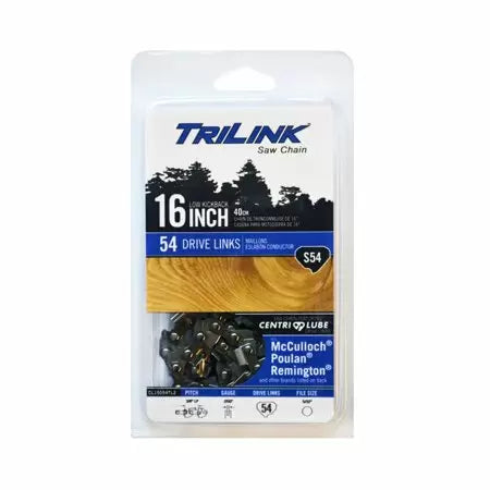 Trilink Saw Chain 16 Chainsaw Chain 3/8 LP Semi-Chisel .050 Gauge 54 Drive Links