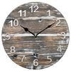 Analog Wall Clock, Quartz, Wood Panel, 12-In.