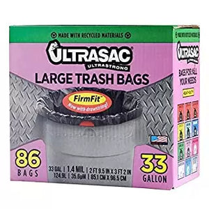 Ultrasac 33 Gallon Trash Bags - Heavy Duty - Professional Quality - Made in  USA