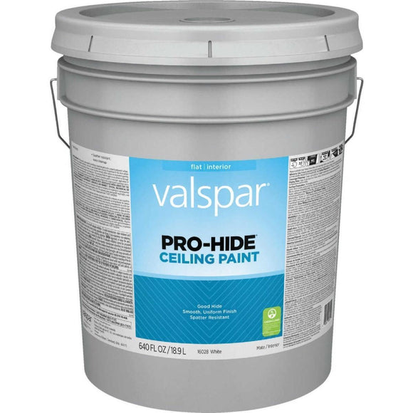 Valspar® Pro-Hide® Ceiling Paint Flat 5 Gallon White (5 Gallon, White)