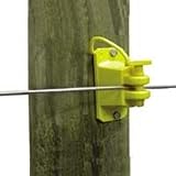 Electric Fence Insulators: Red Snap'r Fencing Yellow Wood Post Pin Lock Insulator 25/Bag