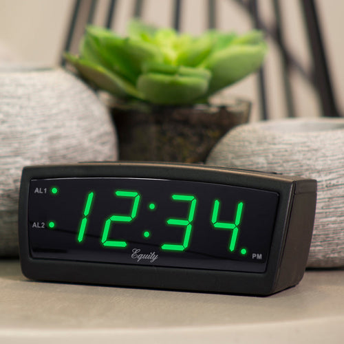La Crosse Technology 0.9 inch Green LED Alarm Clock