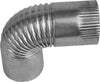 Gray Metal Products 6-30-302C Galvanized Corrugated Elbows, 6 in. 30 Gauge 90d