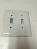 TayMac 364 849 Double Toggle Wall Plates Metal Jumbo White Smooth