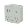 Woods® 3-Outlet Surge Tap With 2 USB Ports