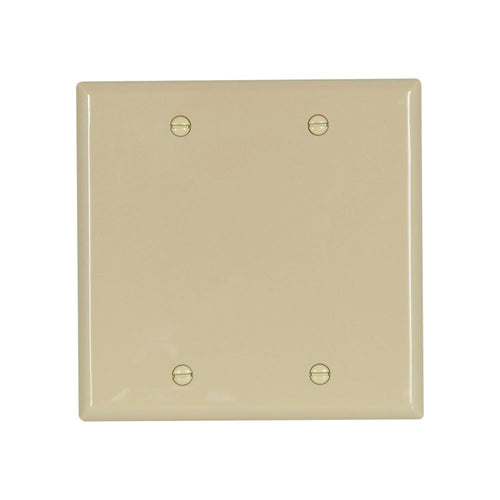 Cooper Industries Ivory Standard 2-Gang Blank Thermoplastic Unbreakable Wallplates 5