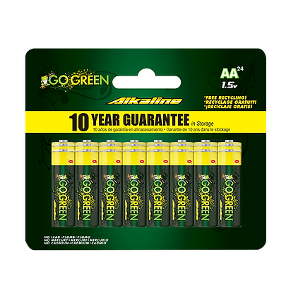 GoGreen Power® AA Alkaline 24pack
