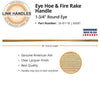 Seymour Midwest 60 Eye Hoe and Fire Rake Handle, 1-3/4 Round Eye