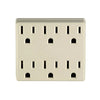 Leviton Indoor 15 Amp, 125 Volt, 3-Wire Horizontal Grounded Adapter - Ivory