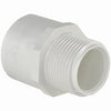 Pipe Fitting, PVC Male Adapter, White, 4-In.