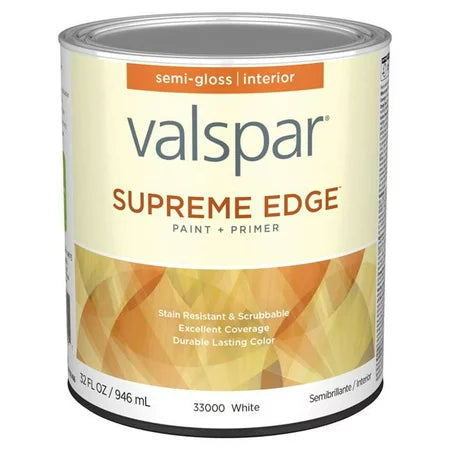 Valspar Semi-gloss White Enamel Oil-based Interior Paint (1-Gallon) in the  Interior Paint department at