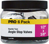 Apollo PEX Valves 1/2 in. PEX x 3/8 in. C Angle Stop Valve (6 Pack Jar)