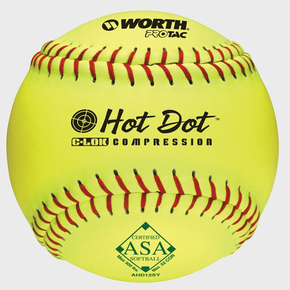 Worth Asa / Usa 12 In Hot Dot Softballs (Ahd12sy)