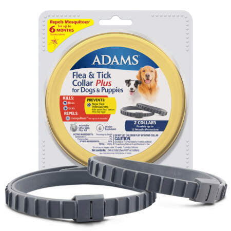 Adams™ Flea & Tick Collar Plus for Dogs & Puppies (2-Pack)