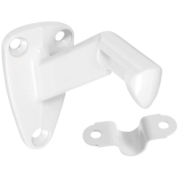 National White Zinc Die-Cast With Steel Strap Handrail Bracket