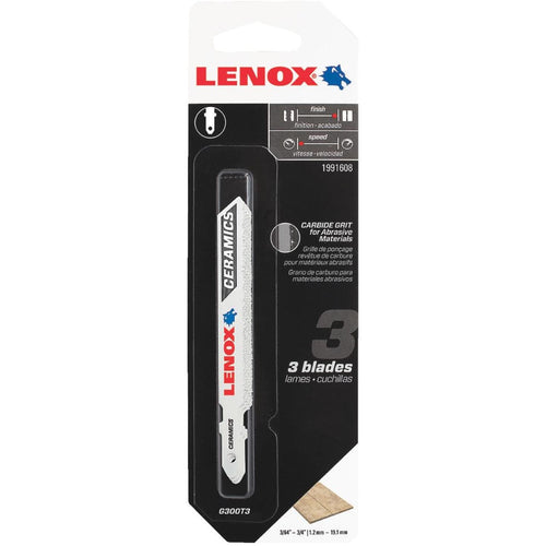 Lenox T-Shank 3-1/2 In. Carbide Grit Edge Jig Saw Blade, Ceramics (3-Pack)