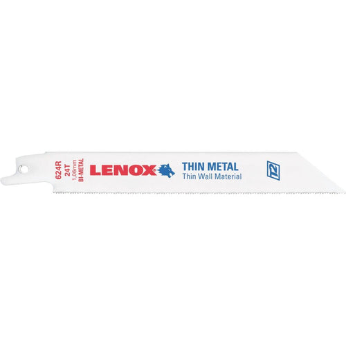 Lenox 6 In. 24 TPI Thin Metal Reciprocating Saw Blade