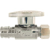 Conbraco 1/2 In. Barb x 3/8 In. Compression Chrome-Plated Brass Straight PEX Stop Valve, Type A