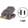 Leviton 15A 125V 2-Wire 2-Pole Clamp Tight Cord Plug, Brown