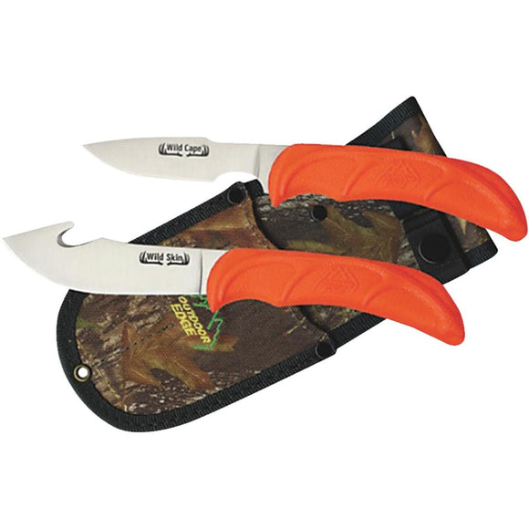 Outdoor Edge Wild Pair Stainless Steel Fixed Blade Knife Combo