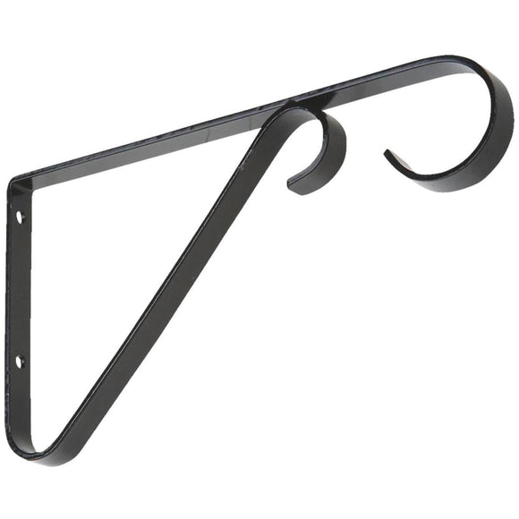 National 6 In. Black Steel Hanging Plant Bracket