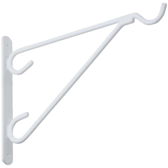 National 12 In. White Vinyl-Coated Steel Plant Hanger Bracket