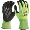 Milwaukee Men's Large Cut Level 4 High Vis Polyurethane Dipped Glove