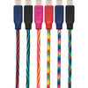 GetPower 7 Ft. Multi-Color Braided USB-C Charging & Sync Cable