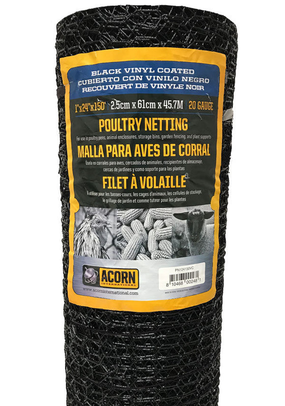 Acorn International Poultry Netting Vinyl Coated 4 ft. x 150 ft. 16-Gauge