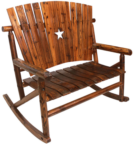 Leigh Country Char-Log Star Double Rocker Brown 35.8 L x 51.20 W x 45.7 H