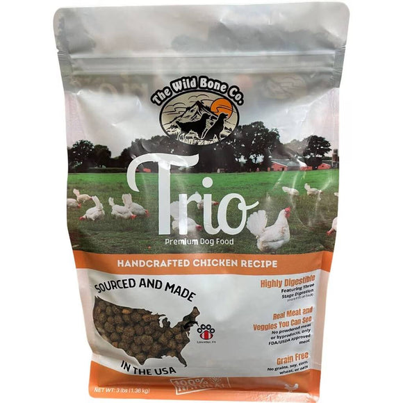 The Wild Bone Co. Trio Premium Dog Food, 3 Lb