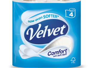 Velvet Comfort 4 Roll Bath Tissue