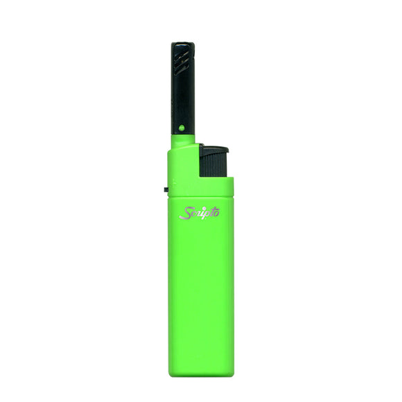 Scripto Hybrid Lighter Green Refillable Adjustable Flame