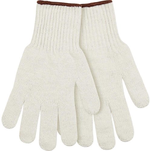 Kinco Heavyweight Polyester-Cotton Blend String Knit Glove, White, Large