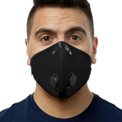 RZ Mask M2 Mesh Air Filtration Face Mask with Carbon Filters Medium Black